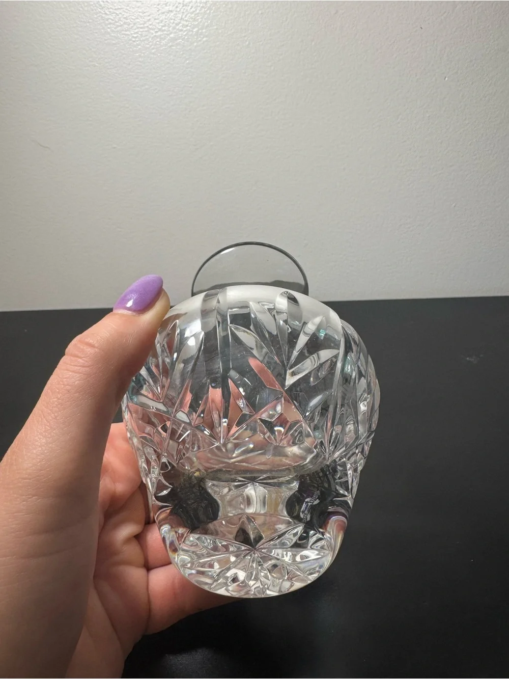 Clear Cut Glass Mini Floral Vase - Elegant Table Accent